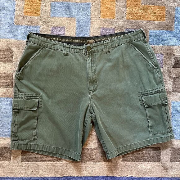 Boy Scouts of America Uniform Canvas Shorts Men's Size 44 Cargo Green BSA #2 - Picture 1 of 7